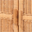 bali & pari Hendrina Natural Rattan and Mahogany Wood Shoe Cabinet 3-Tier