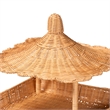 bali & pari Asante Natural Rattan 3-Tier Display Shelf with Pagoda Top