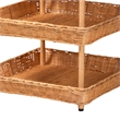 bali & pari Asante Natural Rattan 3-Tier Display Shelf with Pagoda Top