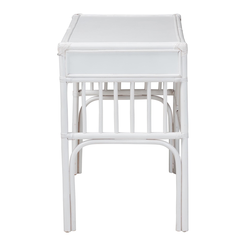 bali & pari Onella Natural Rattan Writing Desk with Two Drawers