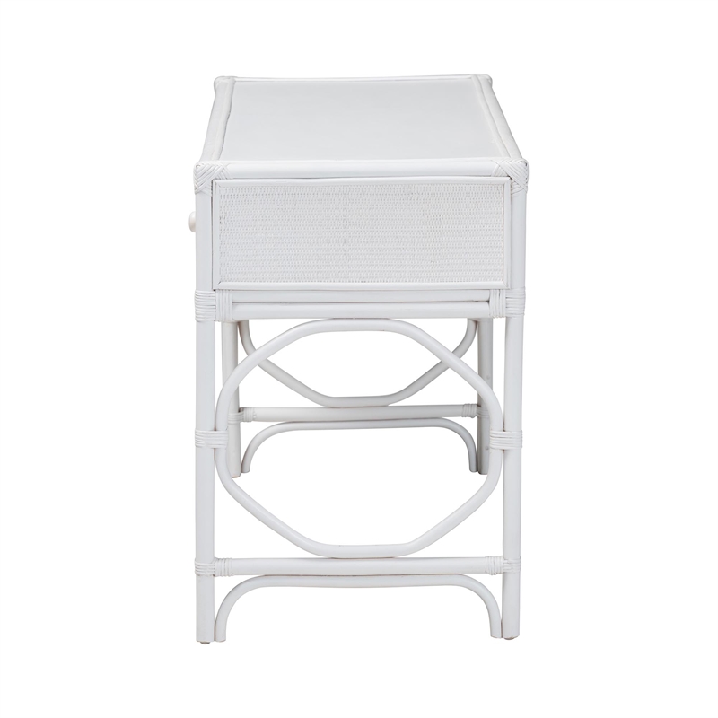 bali & pari Arben Natural Rattan Writing Desk with Three Drawers