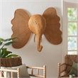 bali & pari Elissa Elephant Head Natural Rattan Wall Decor