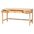 bali & pari Kalimantan Natural Rattan Desk with Three Drawers