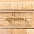 bali & pari Kalimantan Natural Rattan Desk with Three Drawers