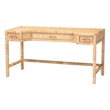 bali & pari Kalimantan Natural Rattan Desk with Three Drawers
