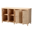 bali & pari Delilah Natural Rattan 4-Door Sideboard Buffet