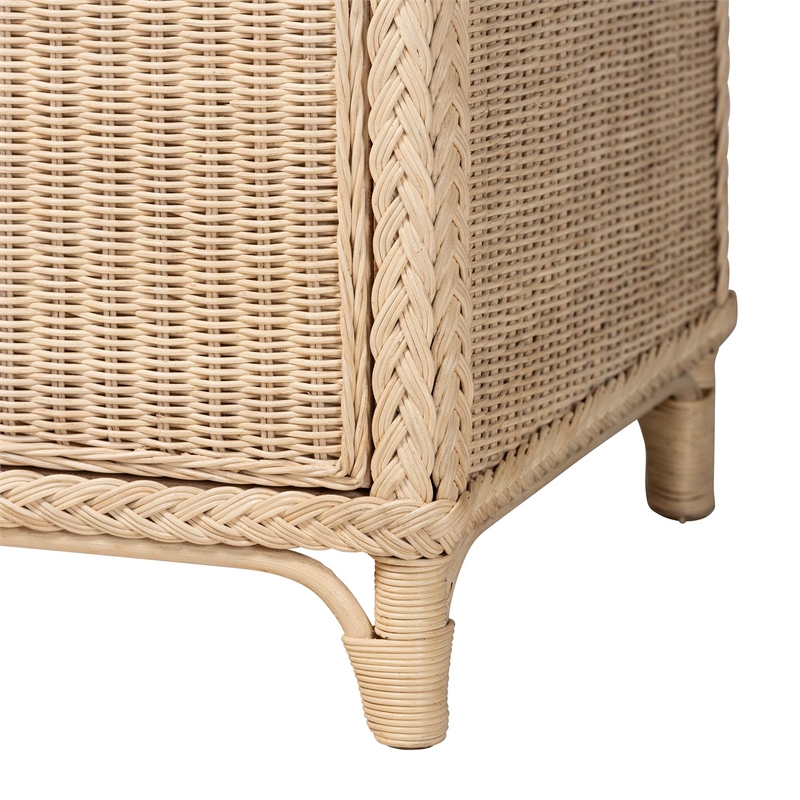 bali & pari Delilah Natural Rattan 4-Door Sideboard Buffet