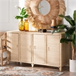 bali & pari Delilah Natural Rattan 4-Door Sideboard Buffet