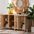 bali & pari Delilah Natural Rattan 4-Door Sideboard Buffet