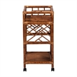 bali & pari Wahid Marbled Tortoise Rattan Kitchen Cart