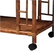 bali & pari Wahid Marbled Tortoise Rattan Kitchen Cart