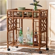 bali & pari Wahid Marbled Tortoise Rattan Kitchen Cart