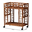 bali & pari Wahid Marbled Tortoise Rattan Kitchen Cart