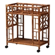 bali & pari Wahid Marbled Tortoise Rattan Kitchen Cart