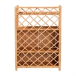 bali & pari Hendrina Natural Rattan and Mahogany Wood Shoe Cabinet 4-Tier