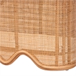 bali & pari Rivka Natural Rattan Storage Bench with Scalloped Base and Cushion