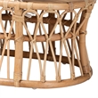 bali & pari Adelpha Natural Rattan Accent Bench with Cushioned Seat