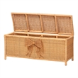 bali & pari Creusa Natural Rattan Storage Bench with Bow Detail
