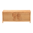 bali & pari Creusa Natural Rattan Storage Bench with Bow Detail