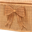 bali & pari Creusa Natural Rattan Storage Bench with Bow Detail