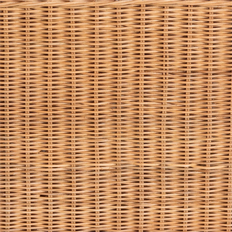 bali & pari Creusa Natural Rattan Storage Bench with Bow Detail