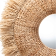 bali & pari Ashra Natural Rattan and Seagrass Wall Mirror with Edge Border