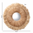 bali & pari Ashra Natural Rattan and Seagrass Wall Mirror with Edge Border
