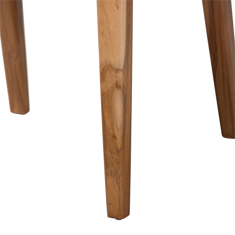 bali & pari storsel natural rattan and teak wood dining chair two-tone brown