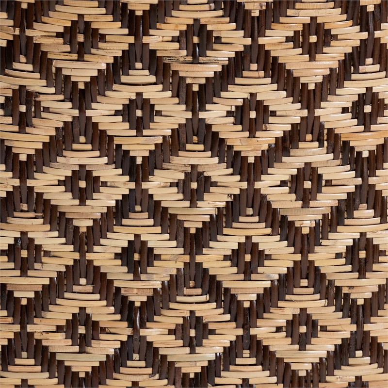 bali & pari storsel natural rattan and teak wood dining chair two-tone brown