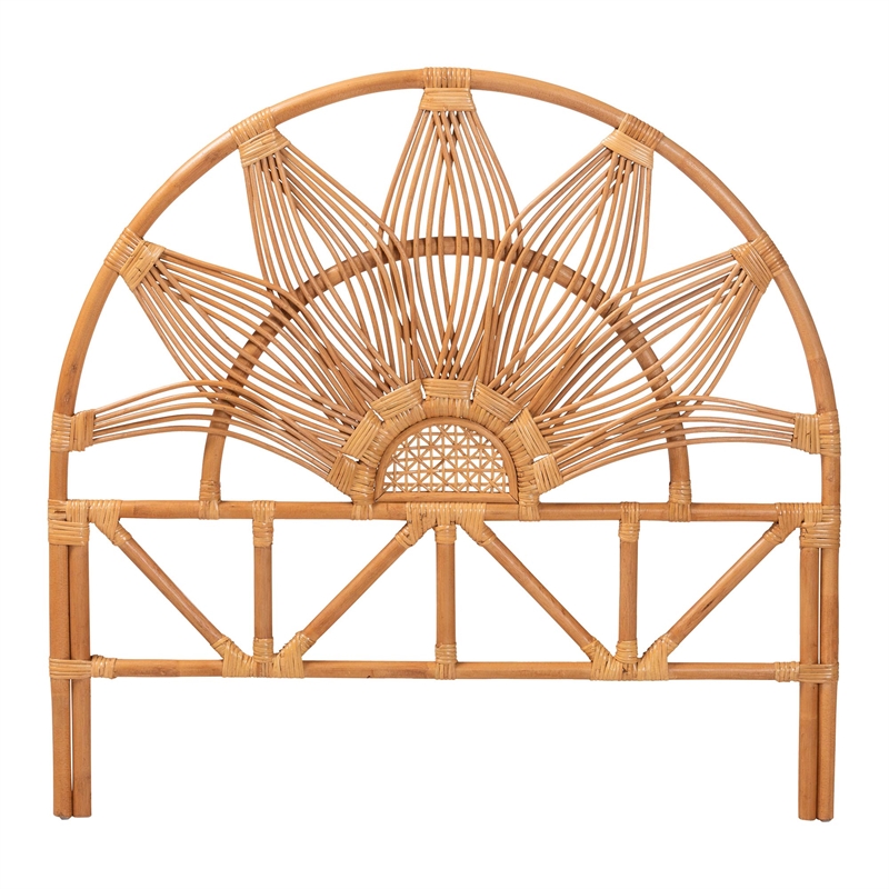 bali & pari Jasmine Natural Rattan Freestanding Headboard Twin