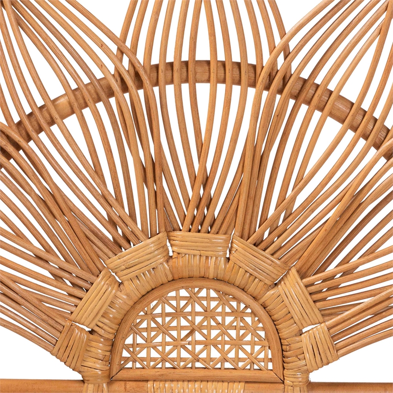 bali & pari Jasmine Natural Rattan Freestanding Headboard Twin
