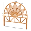 bali & pari Jasmine Natural Rattan Freestanding Headboard Twin
