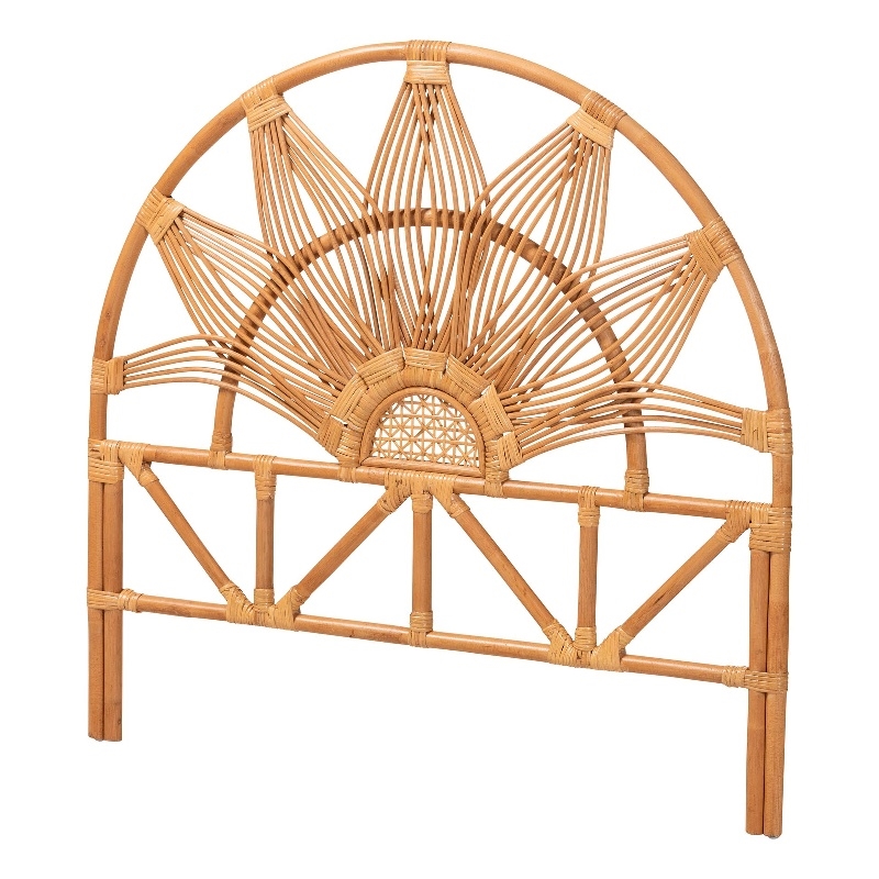 bali & pari Jasmine Natural Rattan Freestanding Headboard Twin