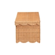 bali & pari Yoselin Natural Rattan Storage Bench with Scalloped Edge Frame