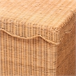 bali & pari Yoselin Natural Rattan Storage Bench with Scalloped Edge Frame