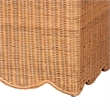 bali & pari Yoselin Natural Rattan Storage Bench with Scalloped Edge Frame