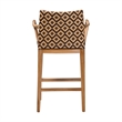 bali & pari Storsel Natural Rattan and Teak Wood Counter Stool Two-Tone Brown