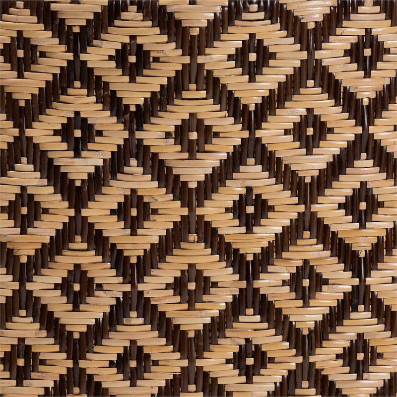 bali & pari storsel natural rattan and teak wood counter stool two-tone brown