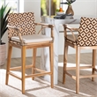 bali & pari Storsel Natural Rattan and Teak Wood Counter Stool Two-Tone Brown