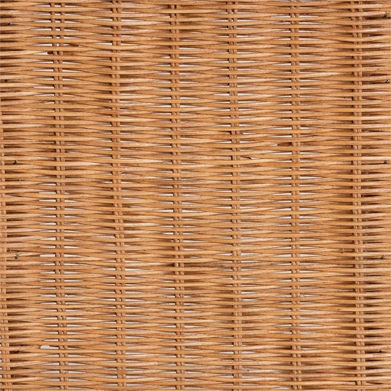 bali & pari Adonia Natural Rattan Accent Bench with Cushioned Seat
