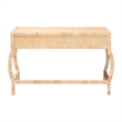 bali & pari Dalida Natural Rattan Writing Desk with Two Drawers