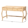bali & pari Dalida Natural Rattan Writing Desk with Two Drawers