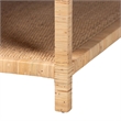bali & pari Kalimantan Natural Rattan Coffee Table with Shelf Square