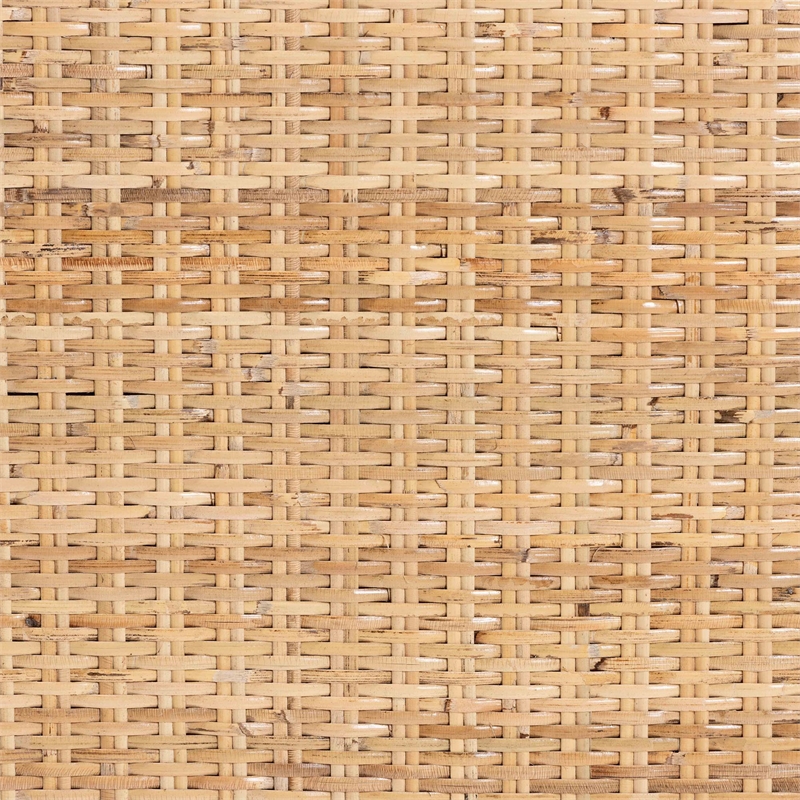 bali & pari Kalimantan Natural Rattan Coffee Table with Shelf Square