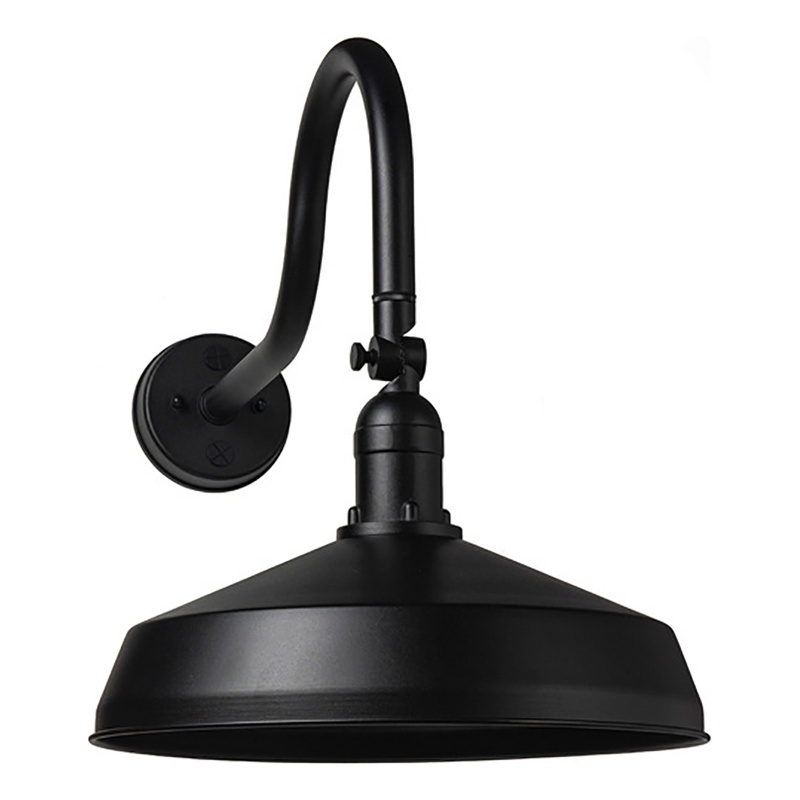 AQ Lighting Aluminum Super Duty Gooseneck LED Barn Lights in Black