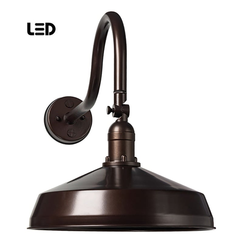 AQ Lighting Aluminum Super Duty Gooseneck LED Barn Lights in Bronze