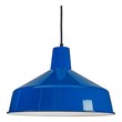 AQ Lighting Cast Iron Vintage Barn Hanging Metal Pendant Light in Blue