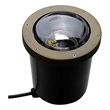 AQ Lighting Metal Well Light with Open Face Cover in Bronze Finish