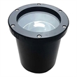AQ Lighting 120V Composite & Metal Well Light with Open Face Cover in Black