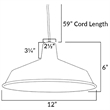 AQ Lighting Cast Iron Vintage Barn Hanging Metal Pendant Light in White